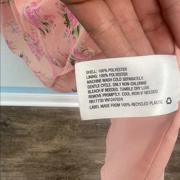 LoveShackFactory X Target - Fleur Chiffon Pink Floral Lined Maxi Dress Size 8 - Picture 9 of 12